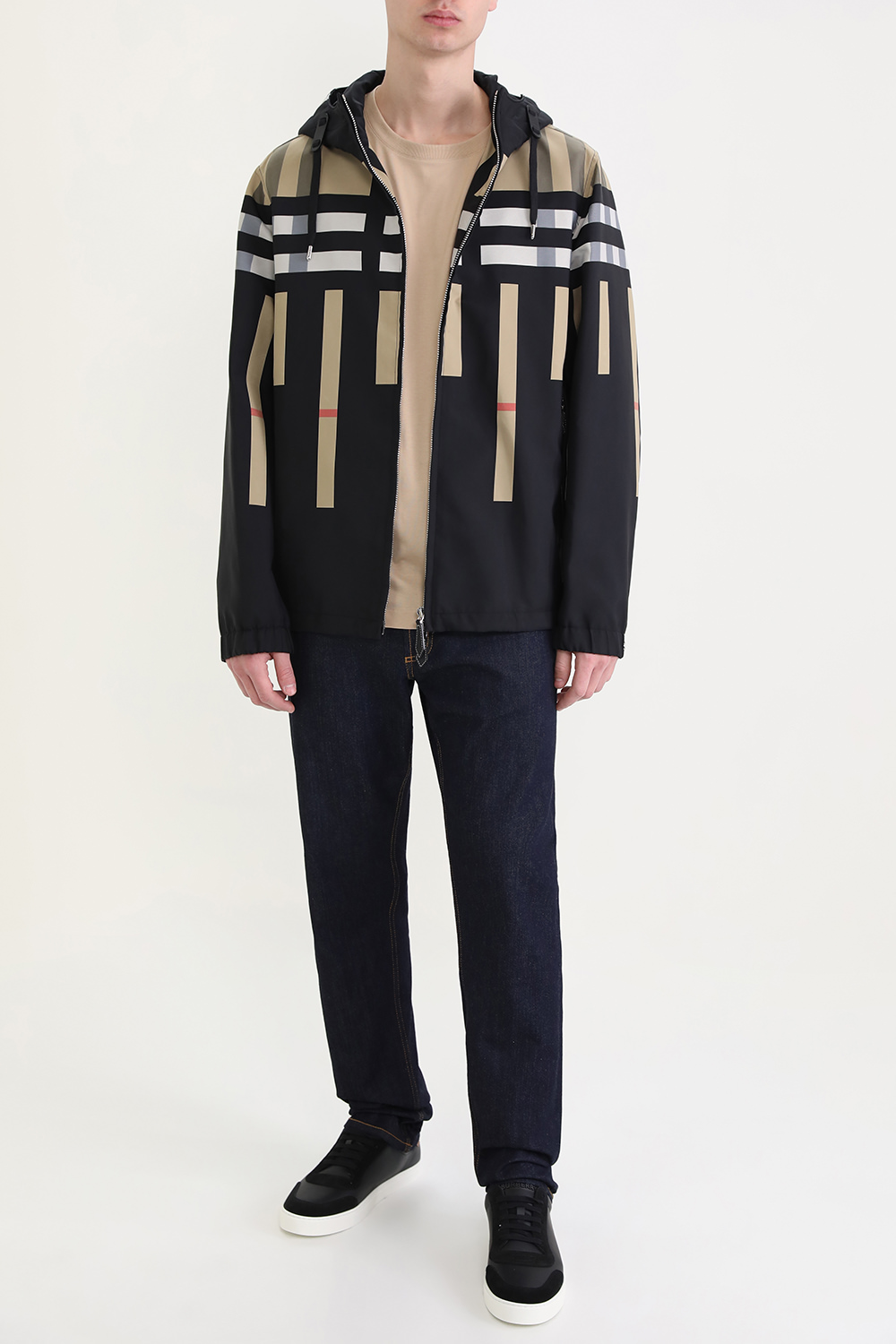 ז'קט סטנפורד קולורבלוק עם הדפס משבצות